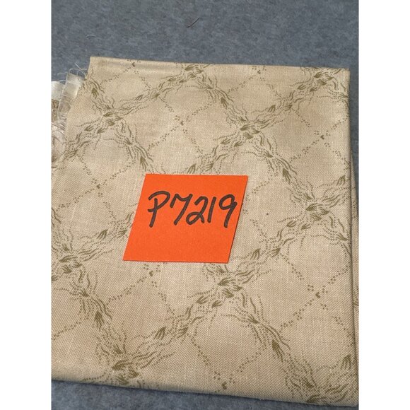 Moda Beige Fabric Fat Quarter Subtle Green Vine Pattern By Kansas Troubles Quilt - Picture 4 of 5